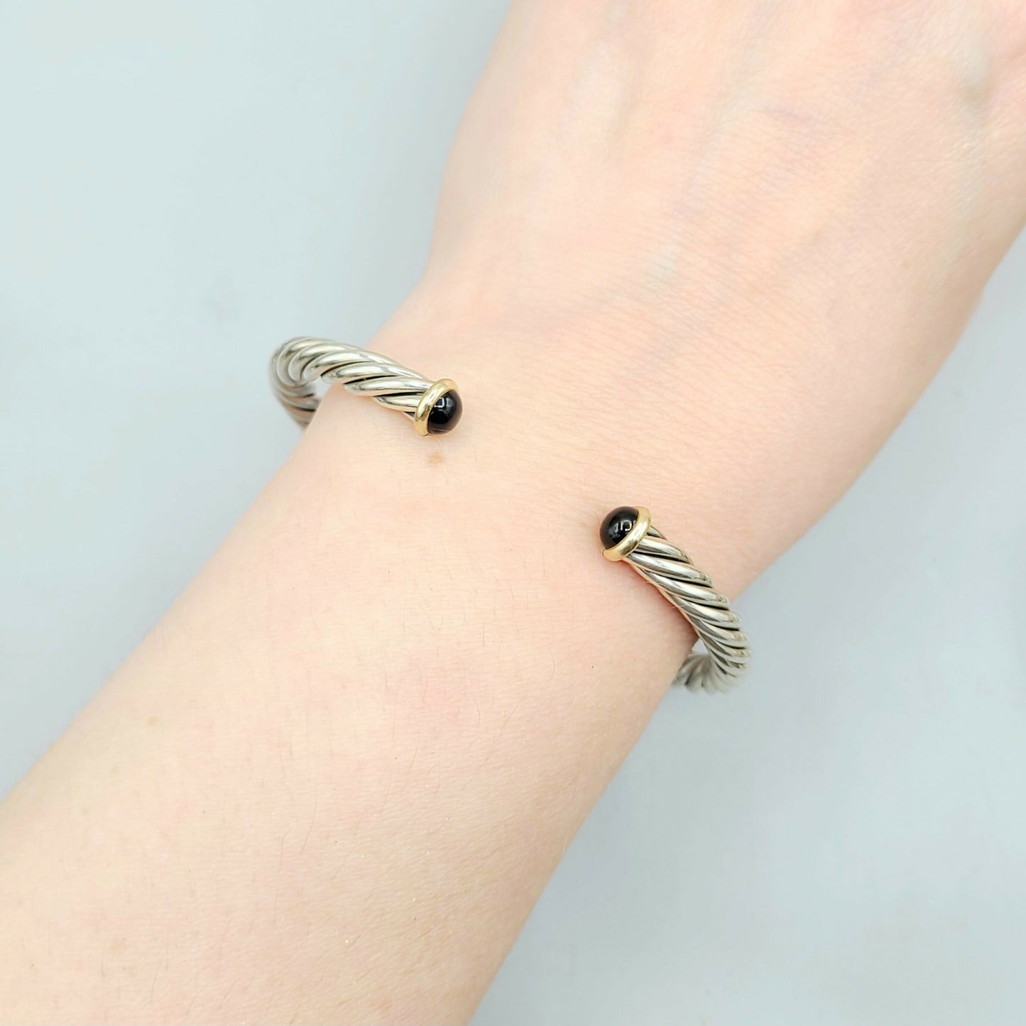 David Yurman Black Onyx Cable Cuff Bracelet | Certified Pre-Owned AYW Luxury #