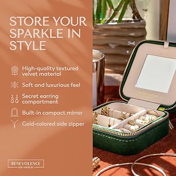 Plush Velvet Travel Jewelry Box AYW Luxury #