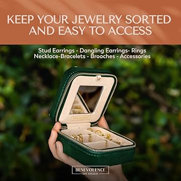 Plush Velvet Travel Jewelry Box AYW Luxury #