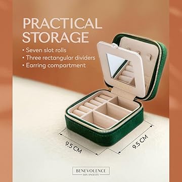 Plush Velvet Travel Jewelry Box AYW Luxury #