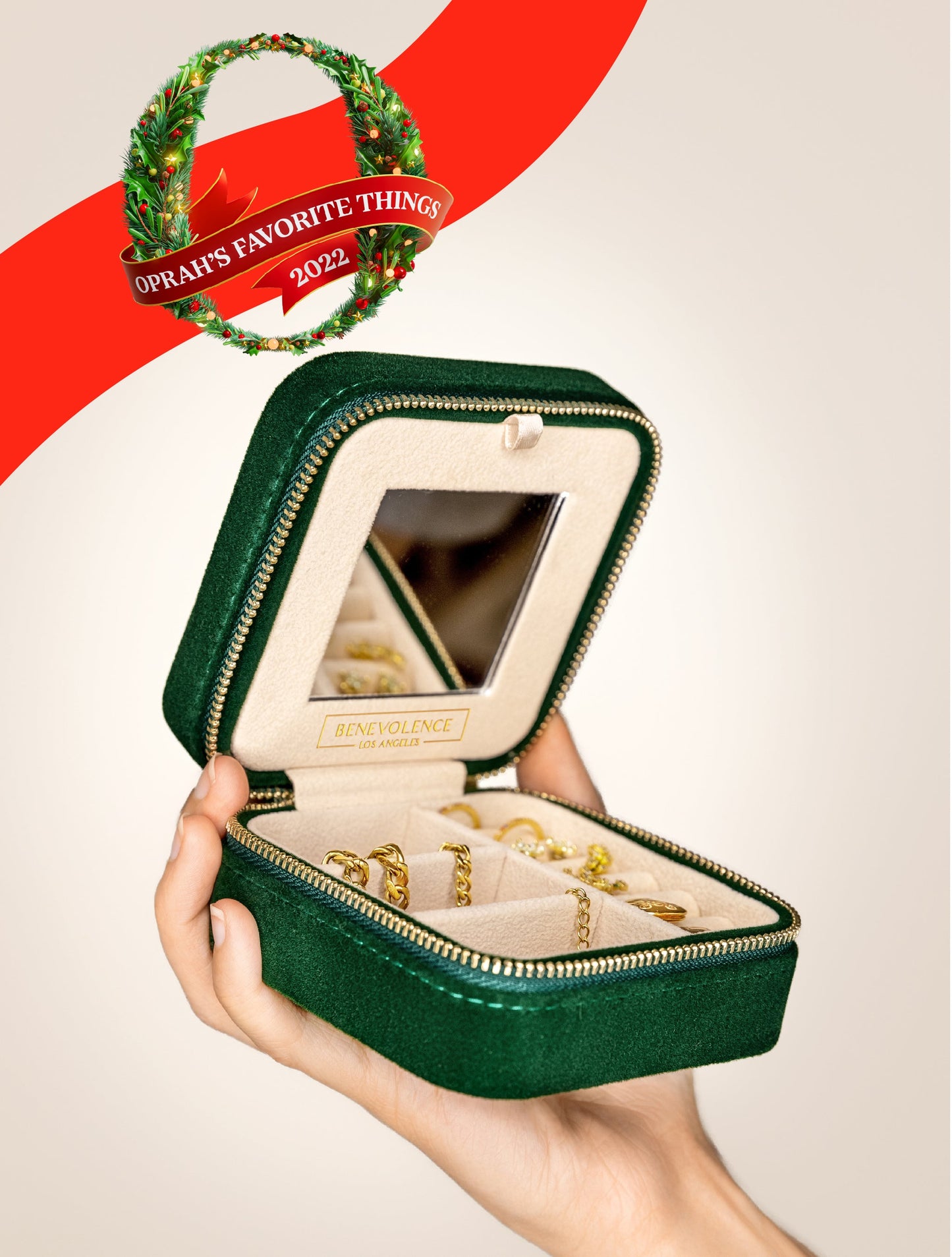 Plush Velvet Travel Jewelry Box AYW Luxury #