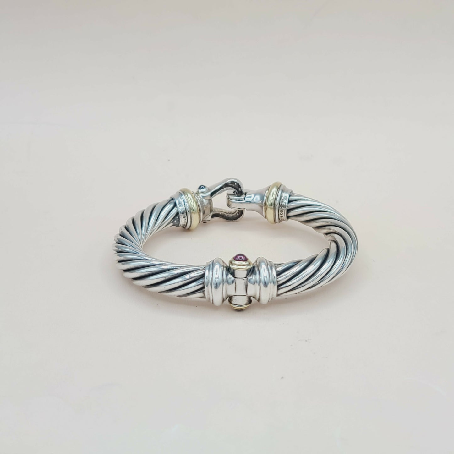 David Yurman Cable Buckle Diamond Gold Bracelet | Certified Pre-Owned AYW Luxury #
