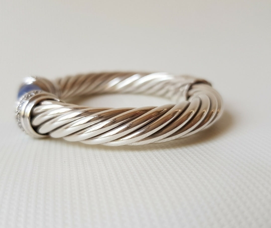 David Yurman 10mm Lavender Chalcedony Diamond Bracelet