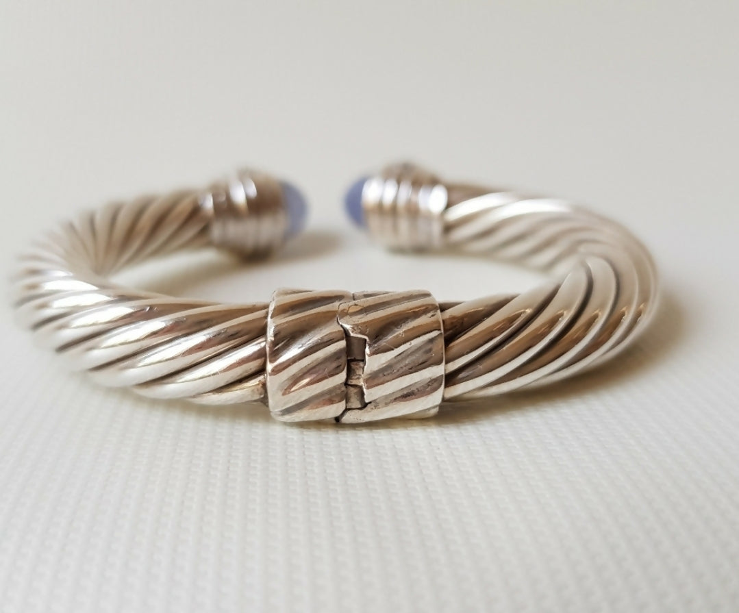 David Yurman 10mm Lavender Chalcedony Diamond Bracelet