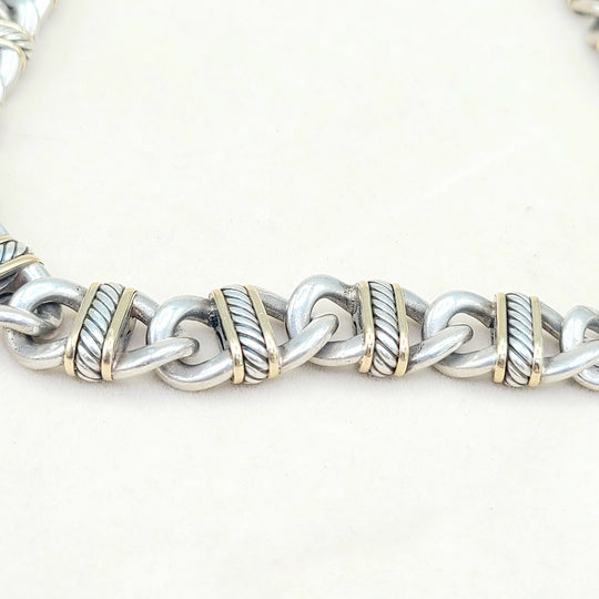 David Yurman 14mm-Madison-Link-Necklace-With Gold-