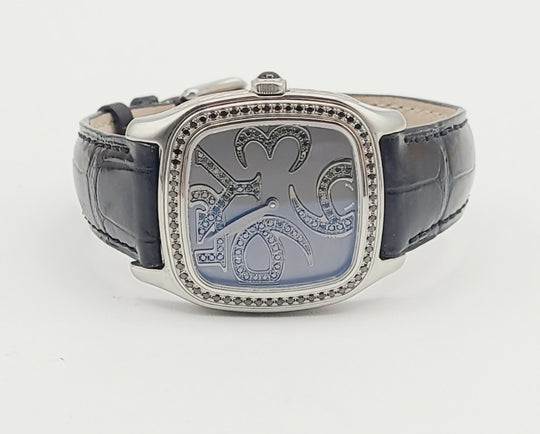 David Yurman 32mm Thoroughbred Quartz Watch With Black Diamonds