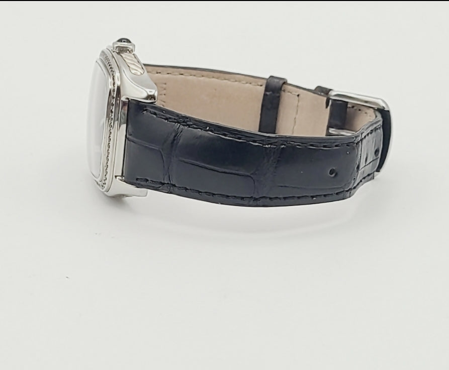 David Yurman 32mm Thoroughbred Quartz Watch With Black Diamonds AYW Luxury #