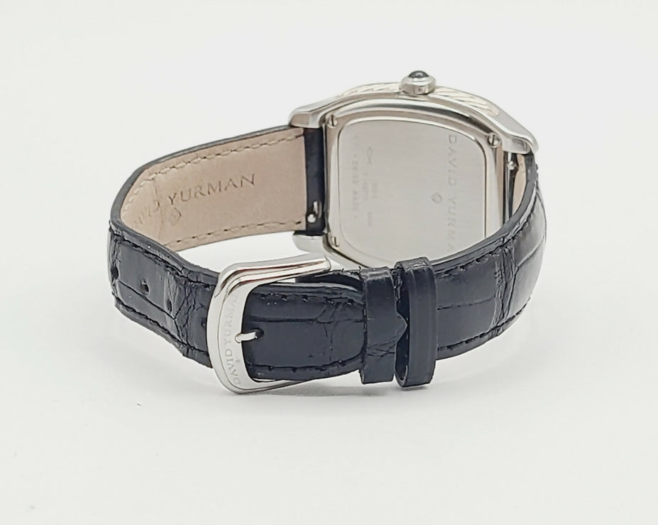 David Yurman 32mm Thoroughbred Quartz Watch With Black Diamonds AYW Luxury #