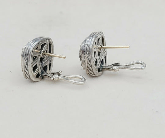 David Yurman Albion 11mm Pave Diamond Earrings