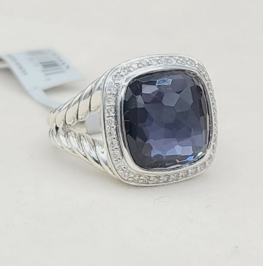 David Yurman Albion 14mm Black Orchid Diamond Ring