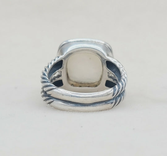 David Yurman Albion Moonlight Ice Moonstone Ring – Diamond