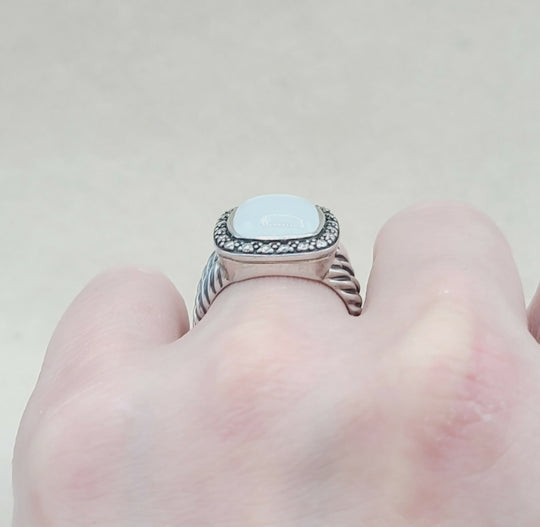 David Yurman Albion Moonlight Ice Moonstone Ring – Diamond