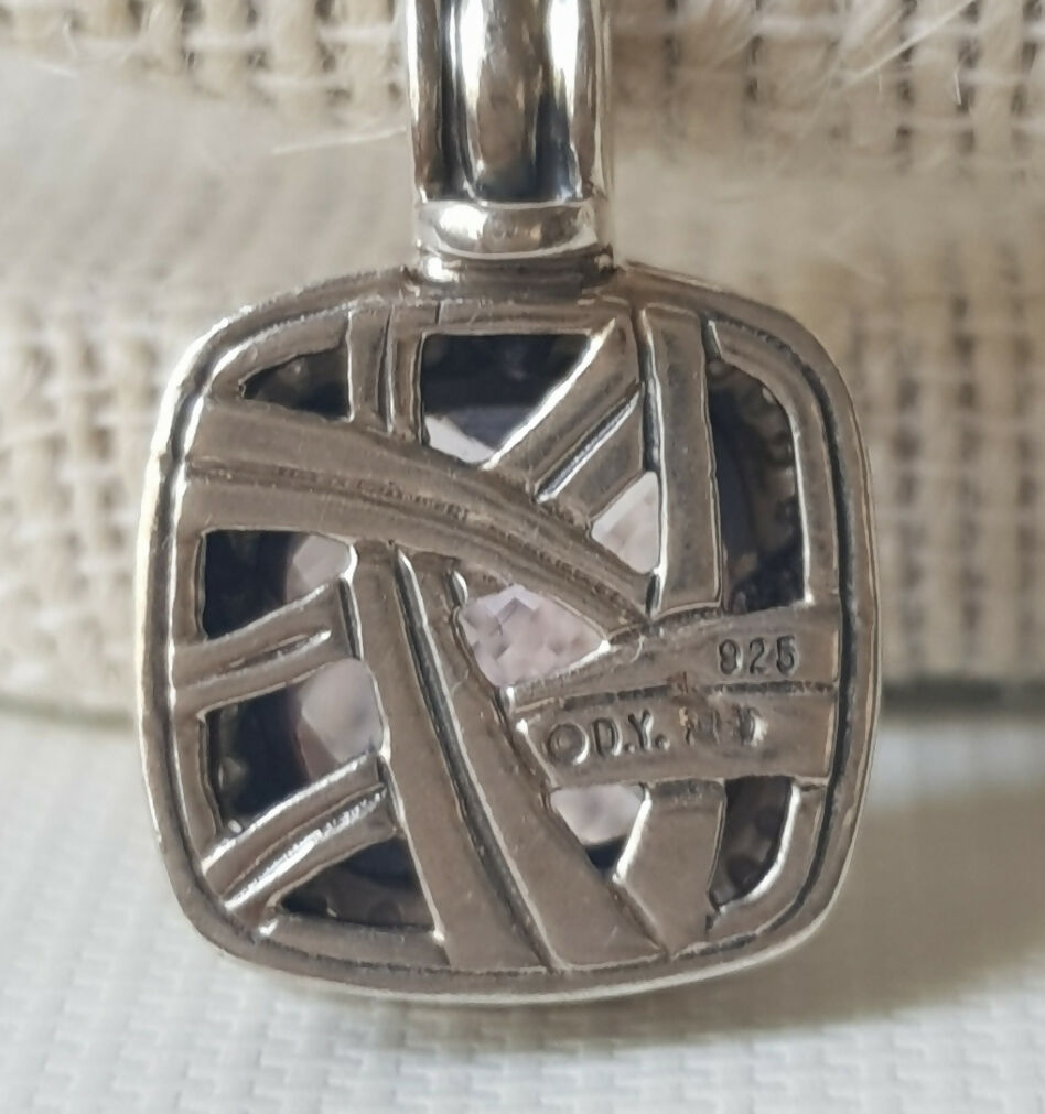 David Yurman Albion Pendant 11mm Amethyst & Diamond AYW Luxury
