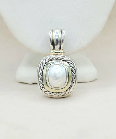 David Yurman Albion Pendant Large Pearl & Gold