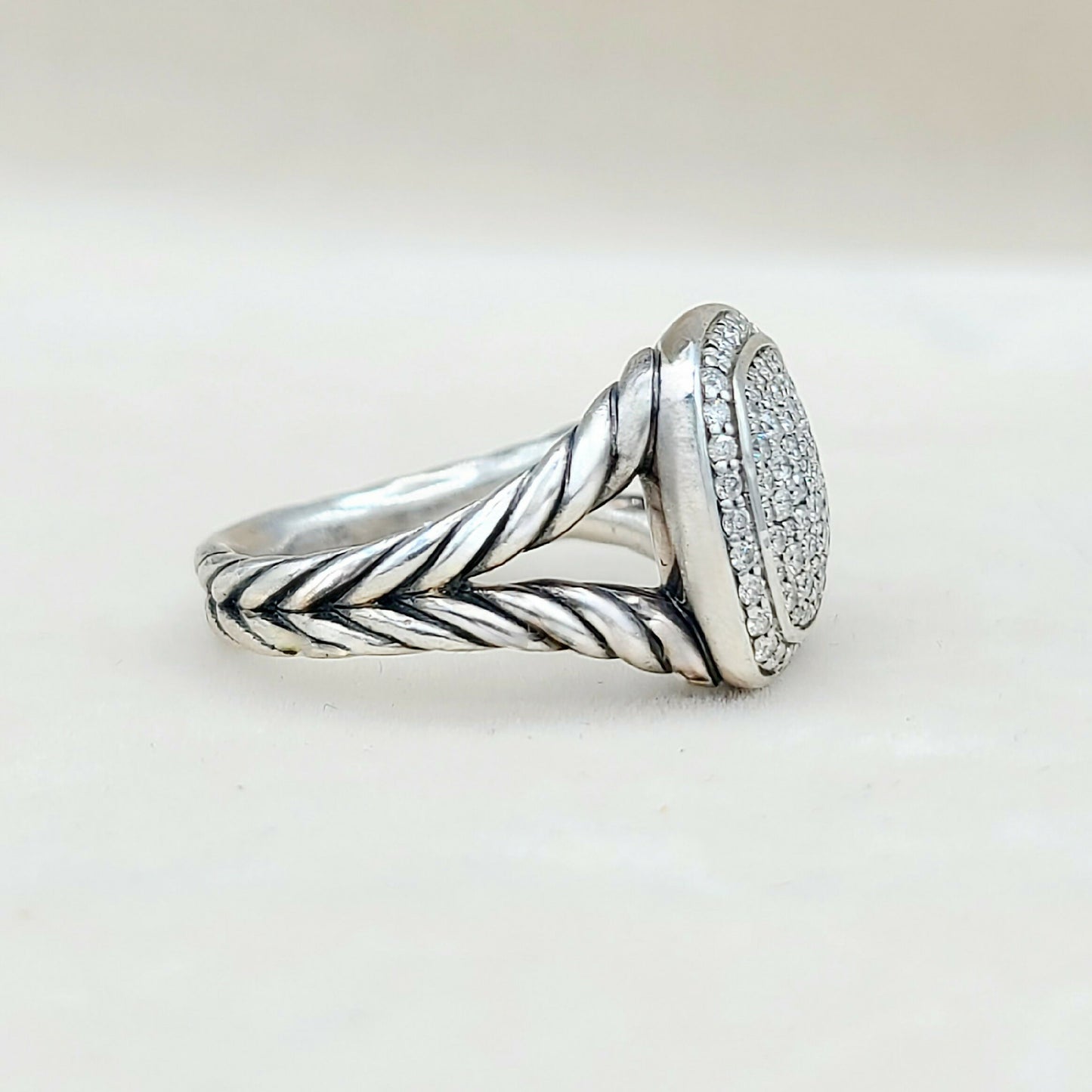 David Yurman Albion Ring Pavé Diamonds #