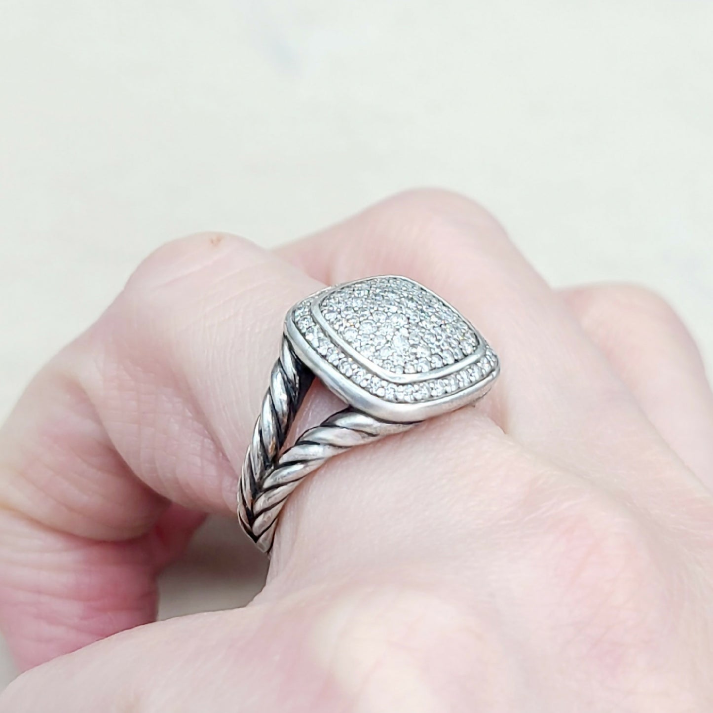 David Yurman Albion Ring Pavé Diamonds #