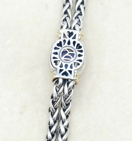 David Yurman Albion Wheat Bracelet – Chalcedony & Gold