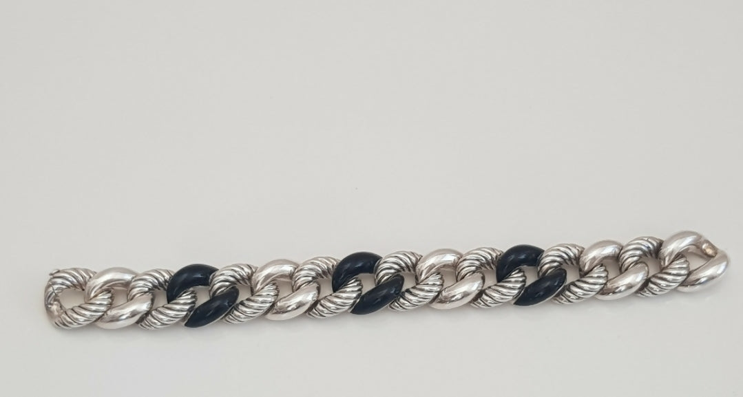 David Yurman Belmont Curb Link Bracelet – Black Onyx AYW Luxury #