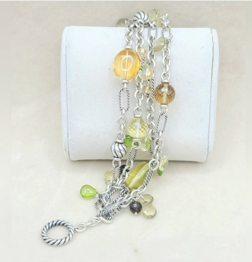 David Yurman Bijoux 4-Strand MultiGem Bracelet #