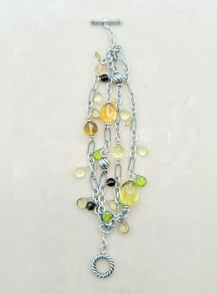 David Yurman Bijoux 4-Strand MultiGem Bracelet #