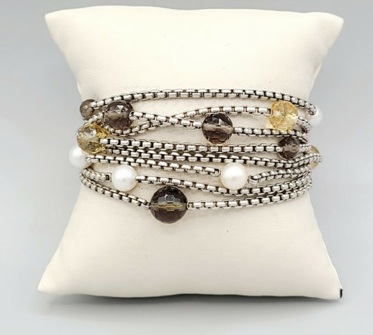 David Yurman Bijoux Bracelet – Multi Chain & Pearl