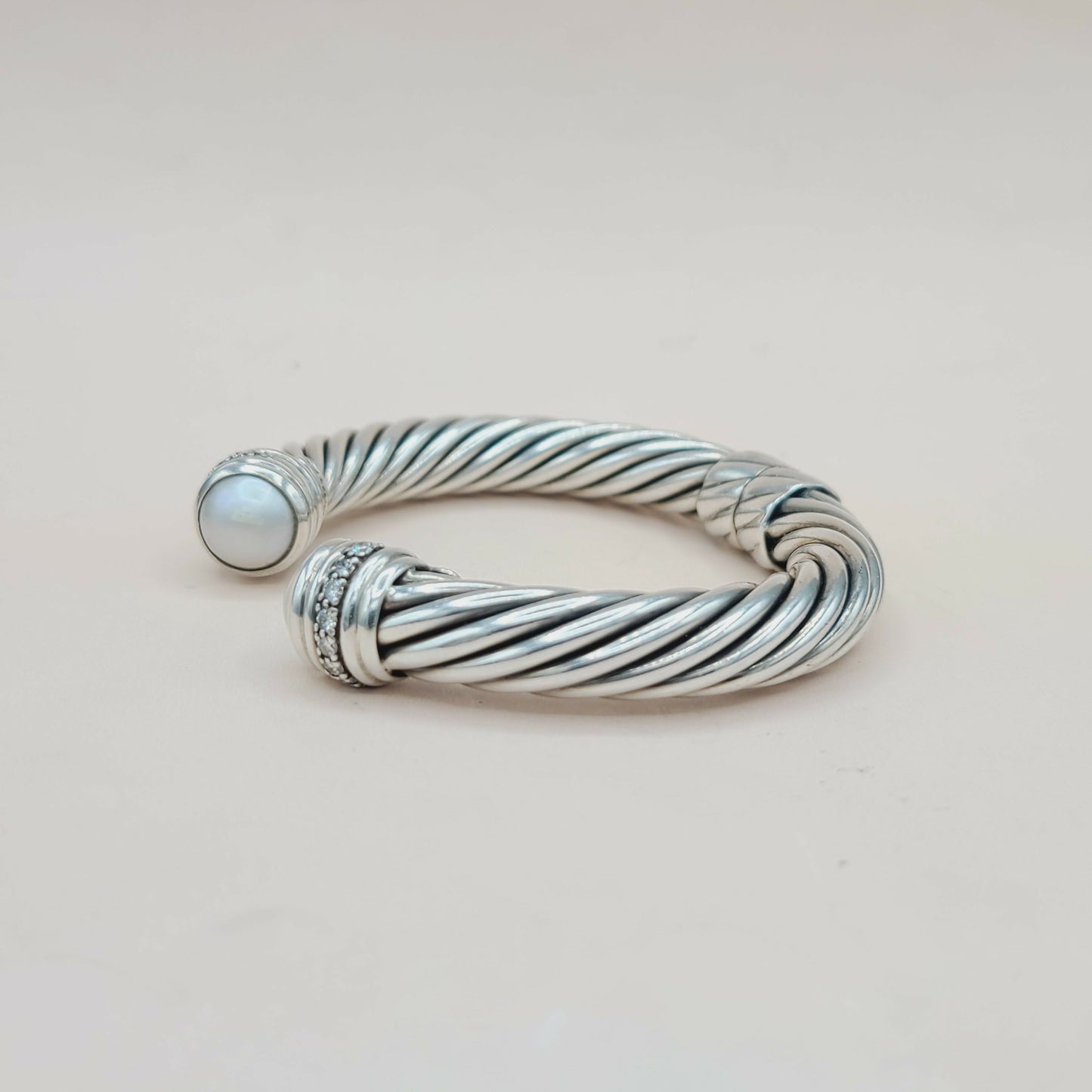 David Yurman Bracelet 10mm Pearl & Diamonds