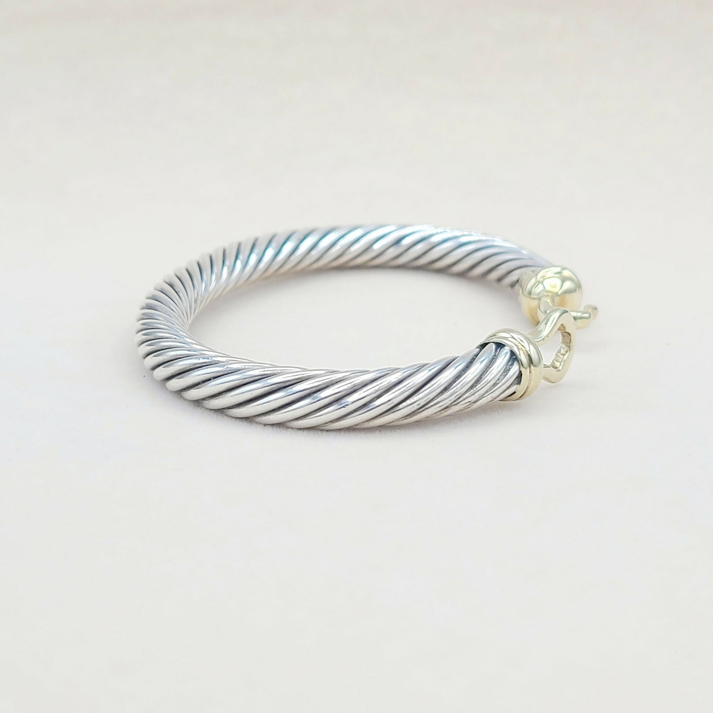 David Yurman 7mm Buckle Bracelet with 14K Gold | Certified Pre-Owned #