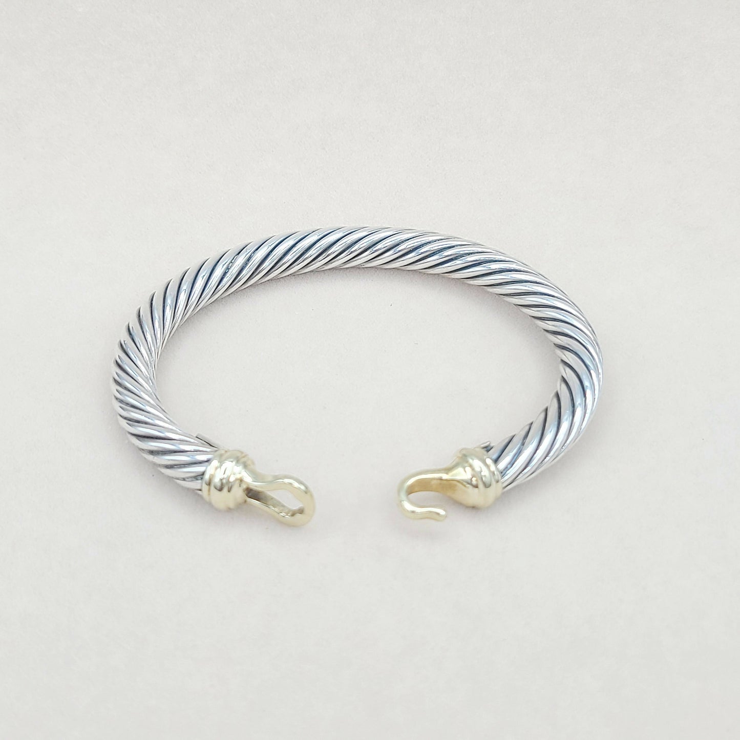 David Yurman 7mm Buckle Bracelet with 14K Gold | Certified Pre-Owned #
