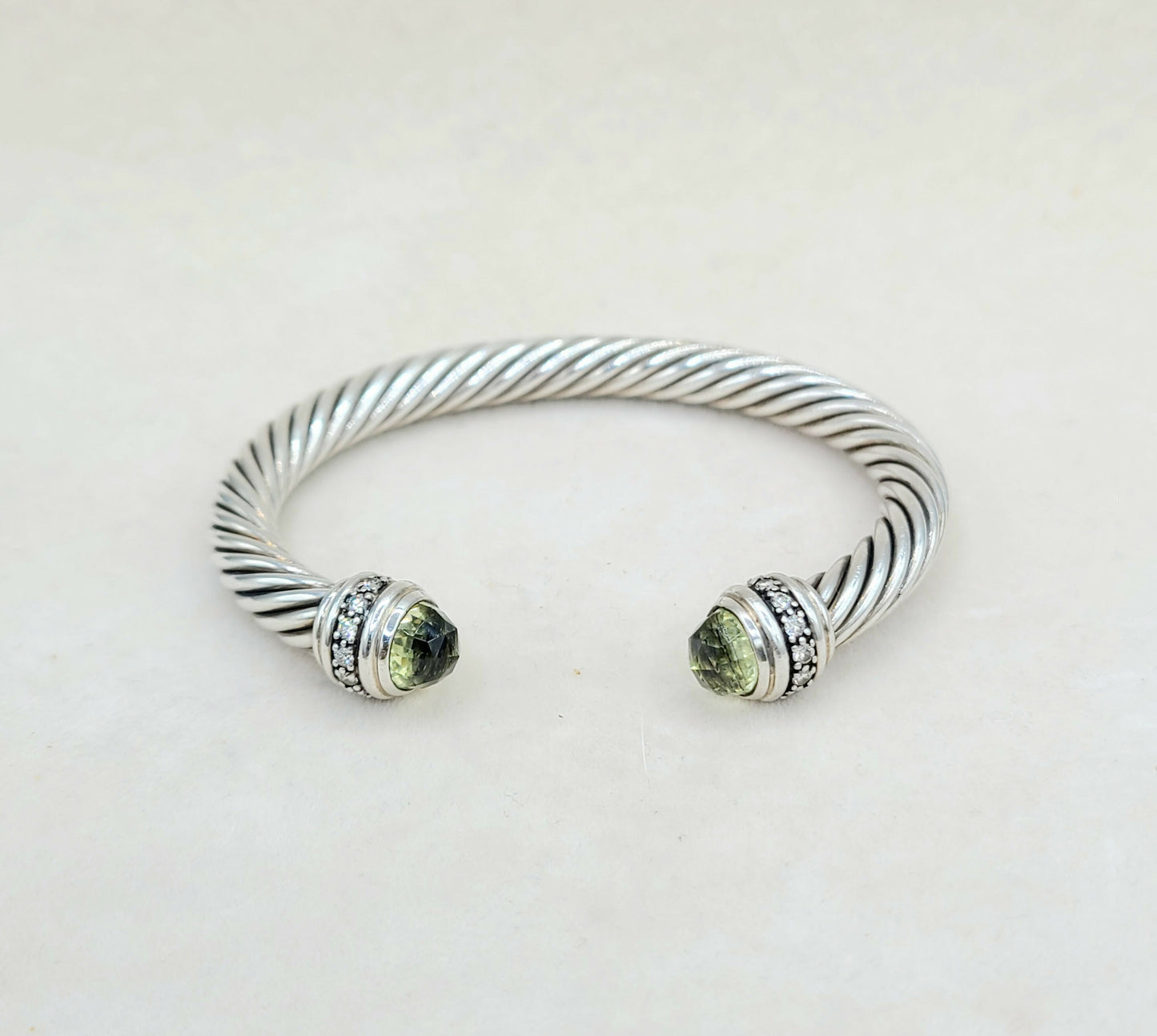 David Yurman 7mm Lemon Citrine Diamond Bracelet | Certified Pre-Owned AYW Luxury #