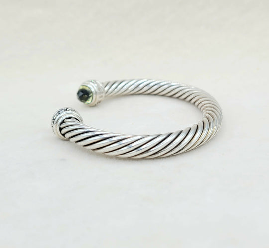 David Yurman Cable Classics Bracelet 7mm Lemon Citrine & Diamonds