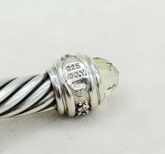 David Yurman Cable Classics Bracelet 7mm Lemon Citrine & Diamonds