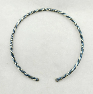 David Yurman Cable Collar Necklace – Black & Gold