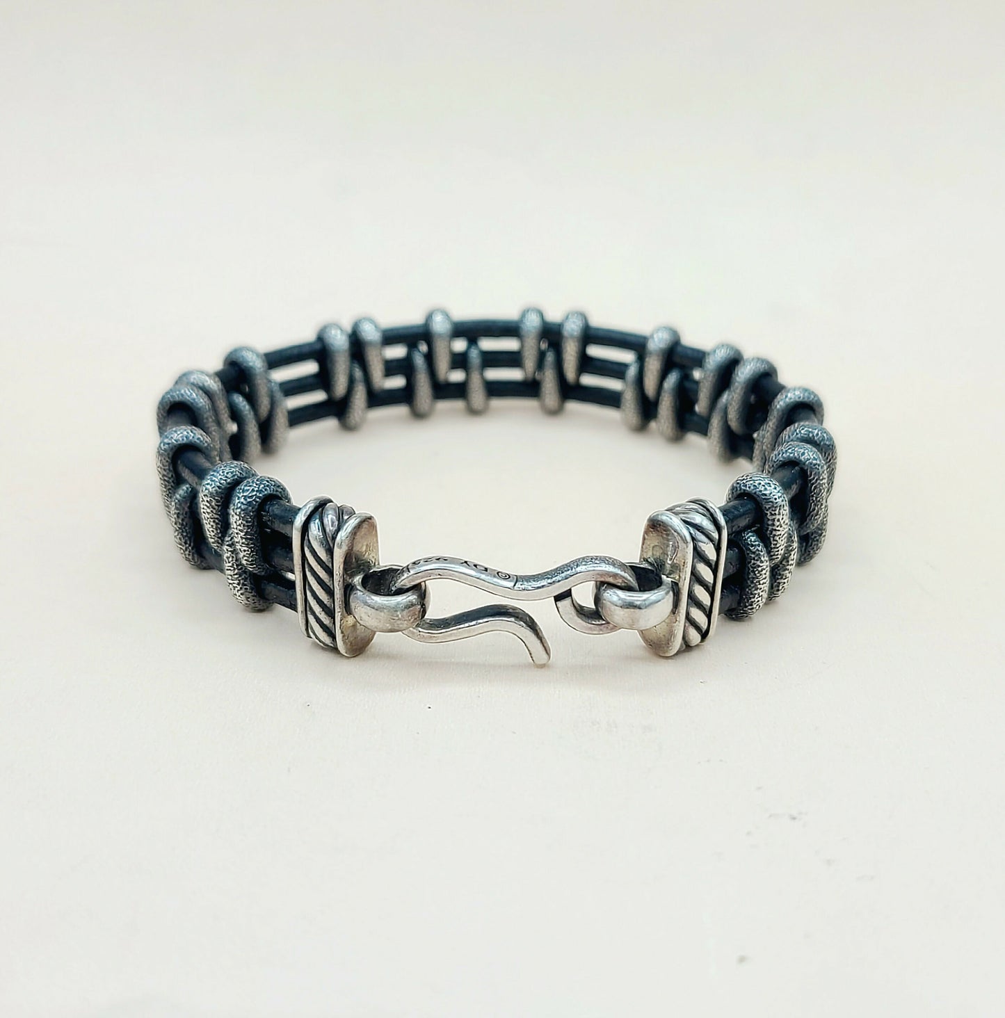 David Yurman Cable Station Strippled Bracelet, 14mm