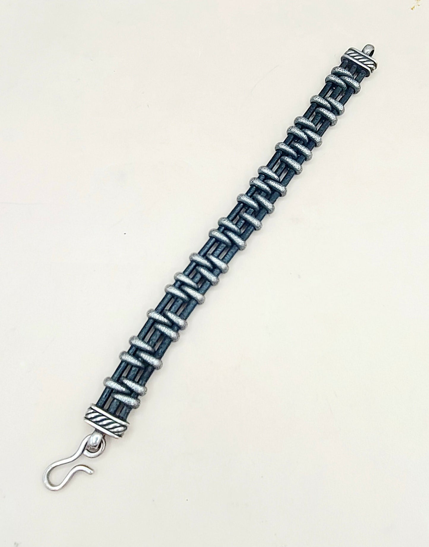David Yurman Cable Station Strippled Bracelet, 14mm
