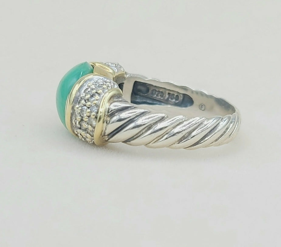 David Yurman Capri Ring – 10mm Peruvian Opal AYW Luxury #