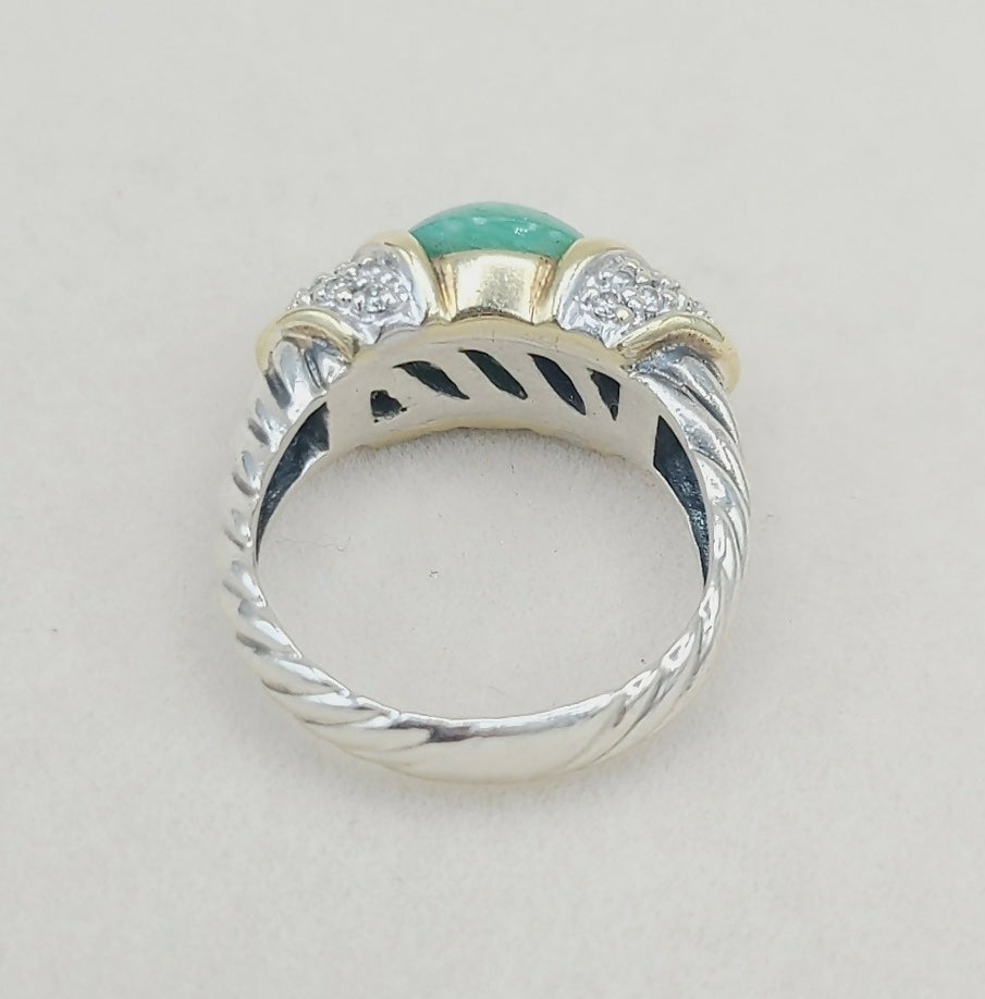 David Yurman Capri Ring – 10mm Peruvian Opal AYW Luxury #