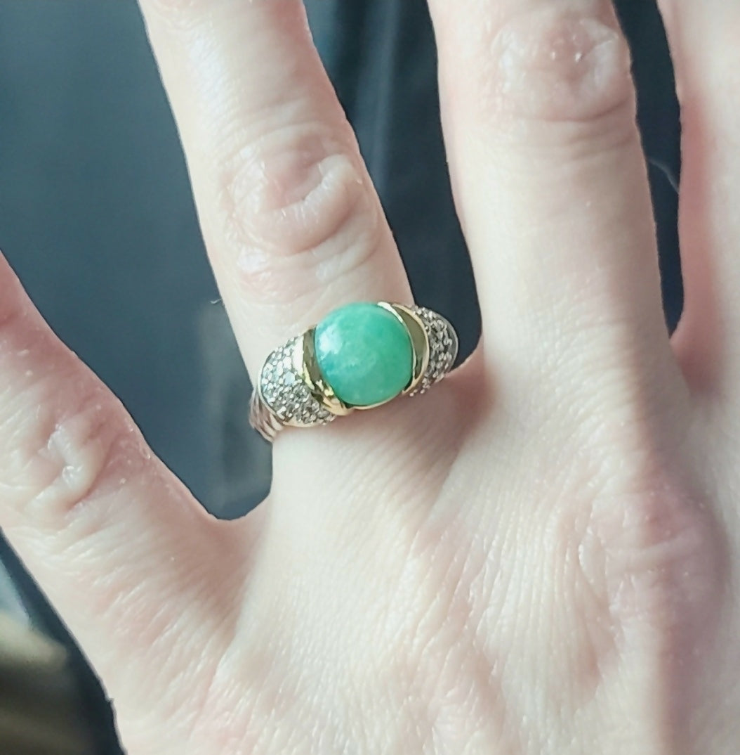 David Yurman Capri Ring – 10mm Peruvian Opal AYW Luxury #