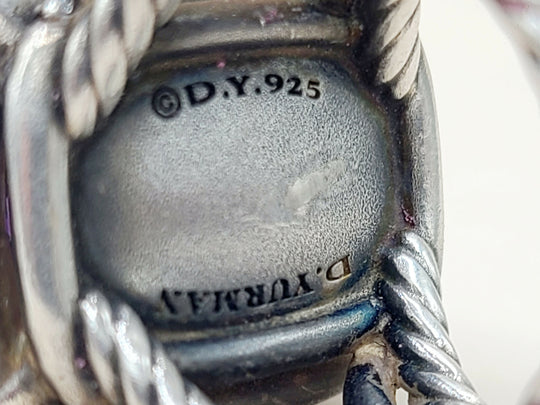 David Yurman Chatelaine Elongated Ring Amethyst & Diamonds