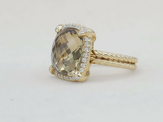 David Yurman Chatelaine Ring – Citrine, Diamonds & Gold