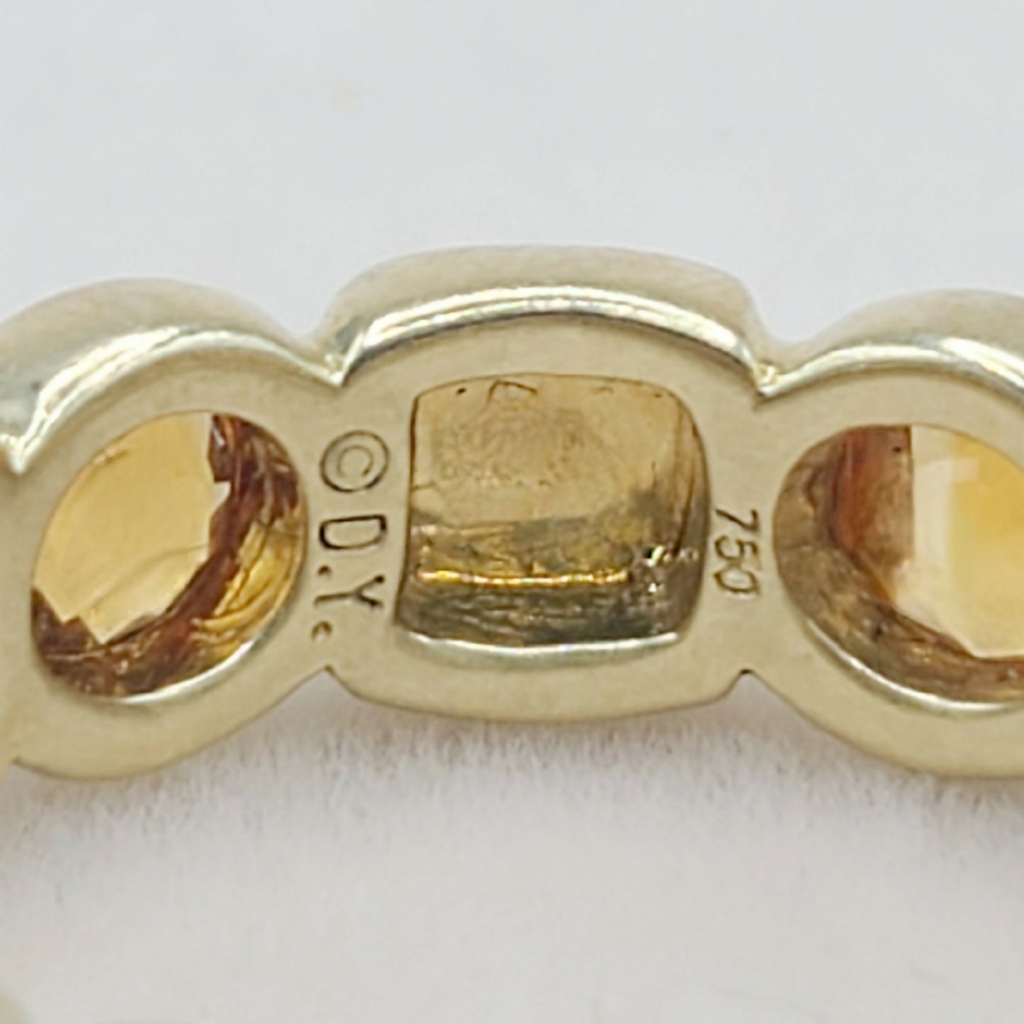David Yurman Chiclet Citrine Gold Band Ring | Certified Pre-Owned AYW Luxury #