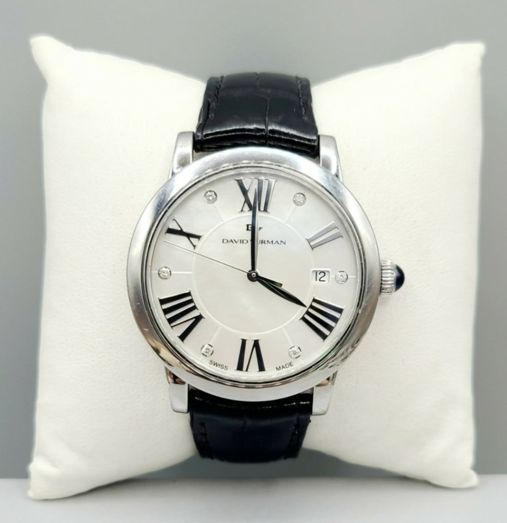 David Yurman Classic Quartz Mother-of-Pearl Watch Certified Pre-Owned AYW Luxury #