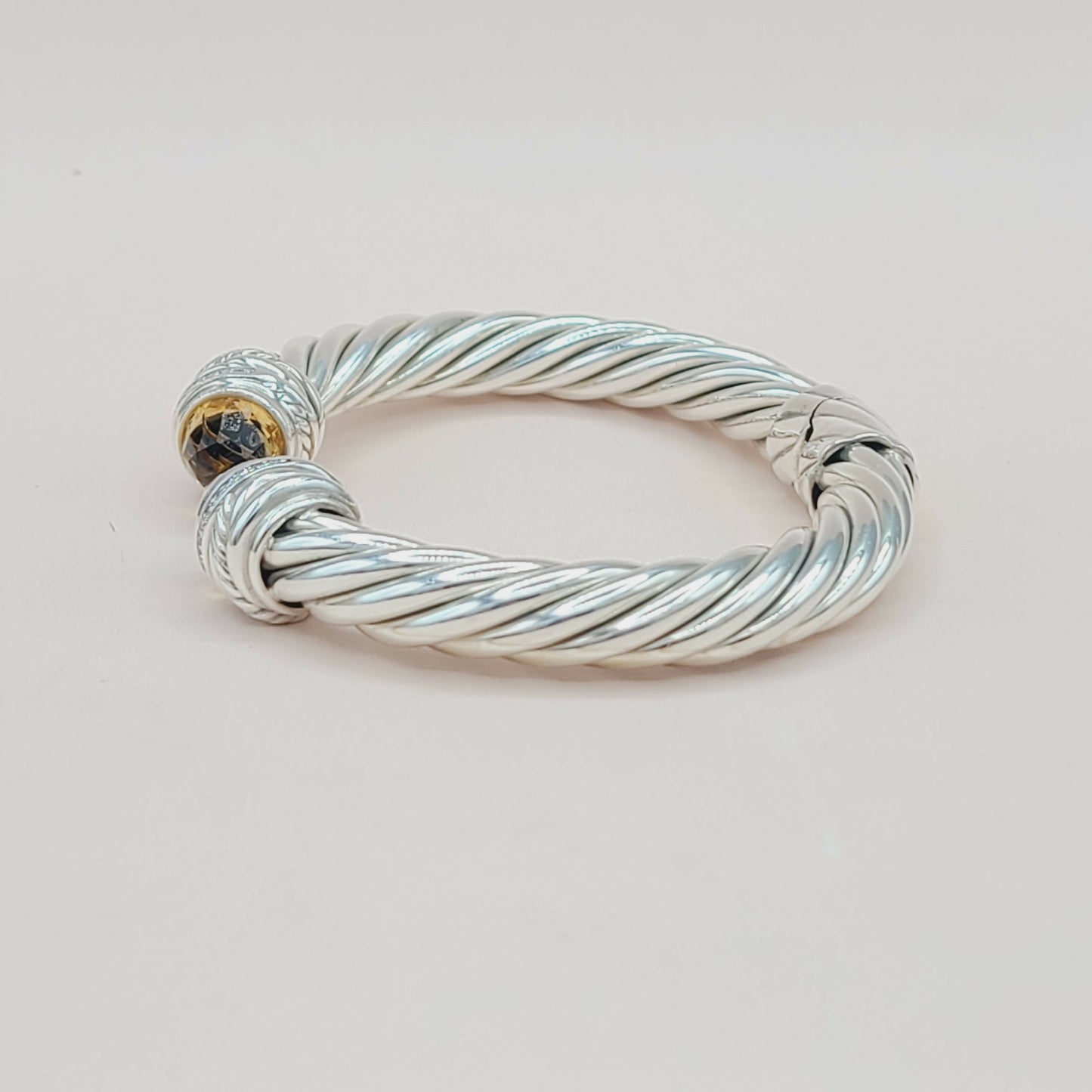 David Yurman Crossover Bracelet 8.5mm Citrine & Diamonds AYW Luxury #