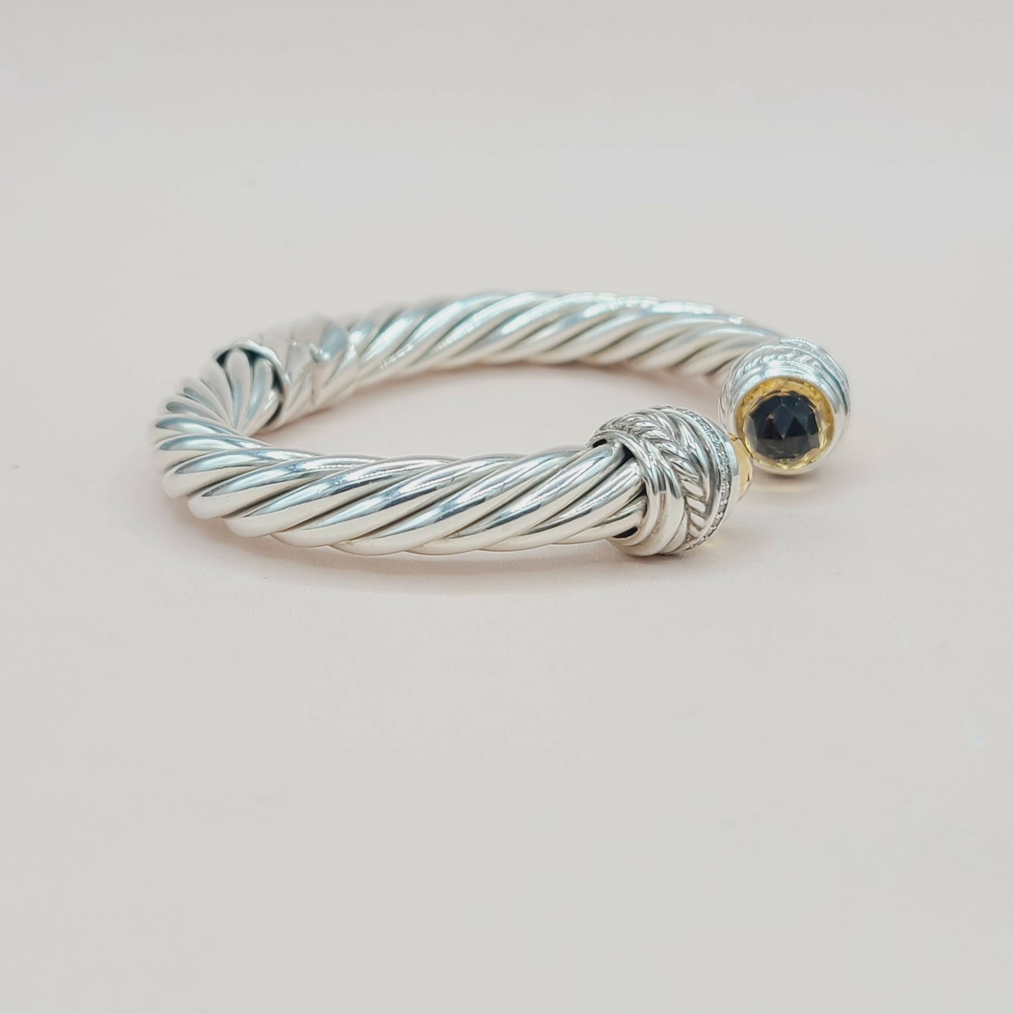 David Yurman Crossover Bracelet 8.5mm Citrine & Diamonds AYW Luxury #