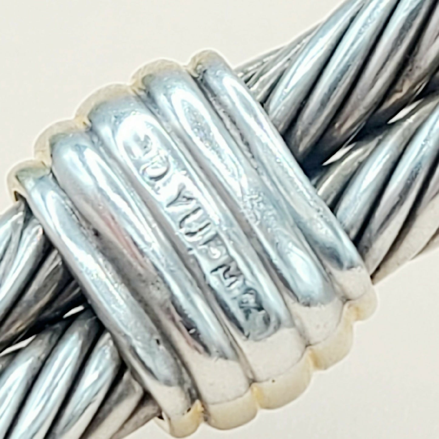 David Yurman Double Cable Renaissance Station Blue Topaz Bracelet AYW Luxury #