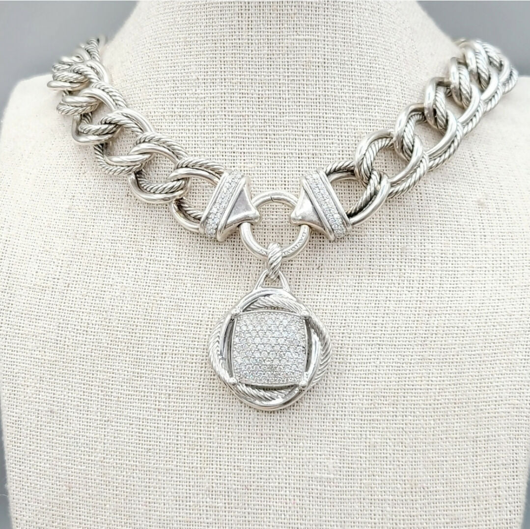 David Yurman Infinity Large Pendant With Diamonds