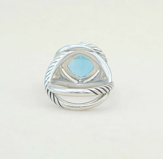 David Yurman Infinity Ring 11mm Blue Topaz
