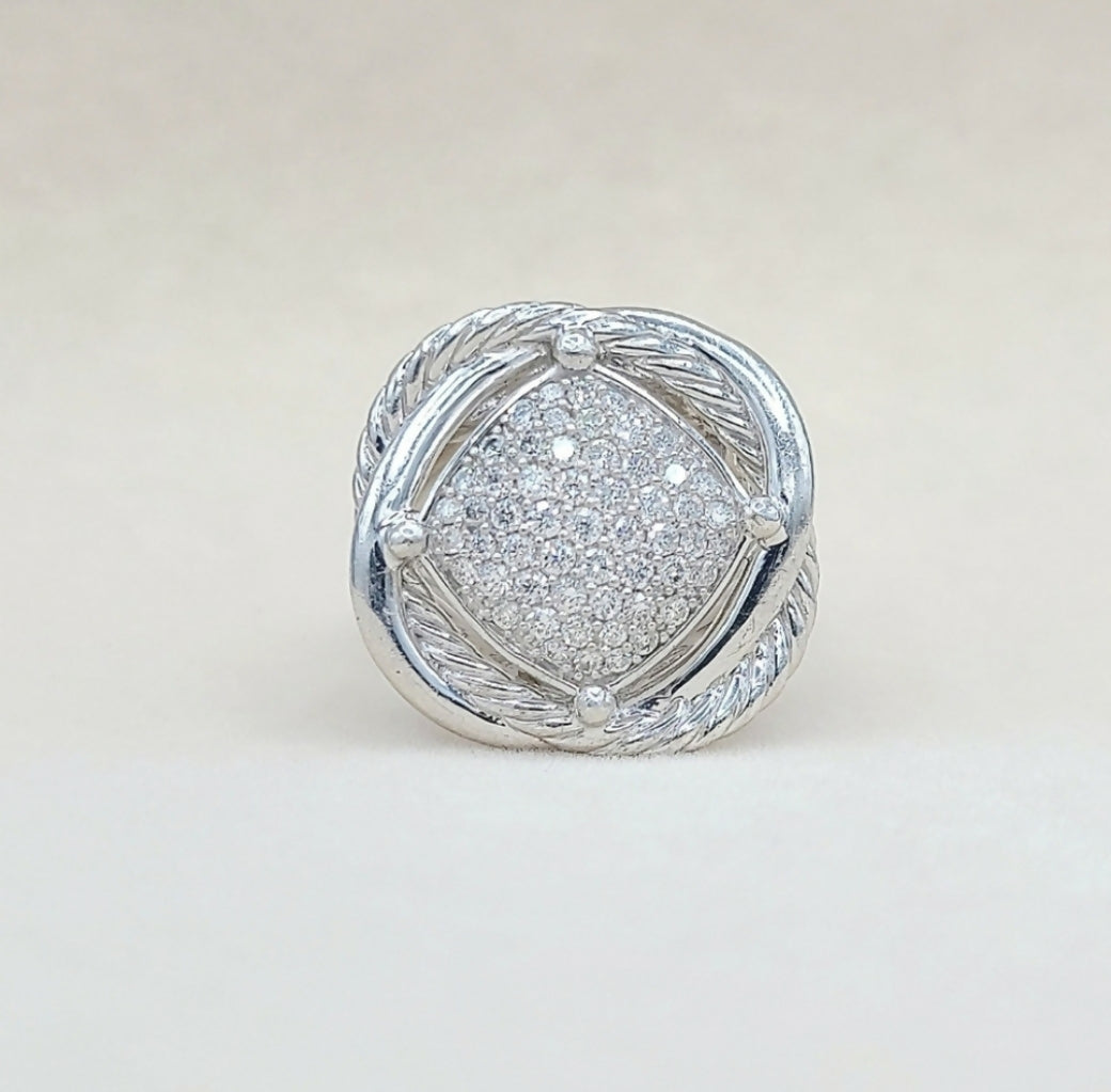 David Yurman Large Infinity Ring – 14mm Pave Diamonds AYW Luxury #