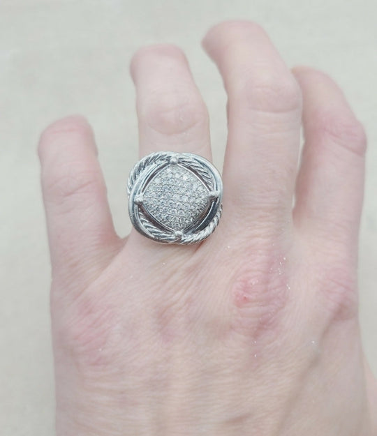 David Yurman Large Infinity Ring – 14mm Pave Diamonds