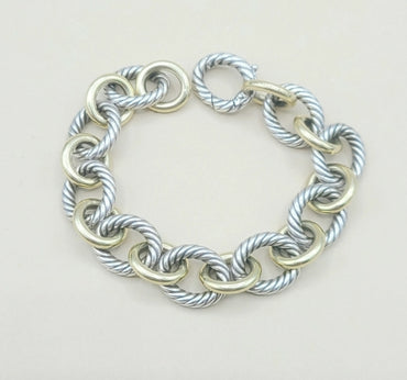 David Yurman Large Oval Link Bracelet – Gold