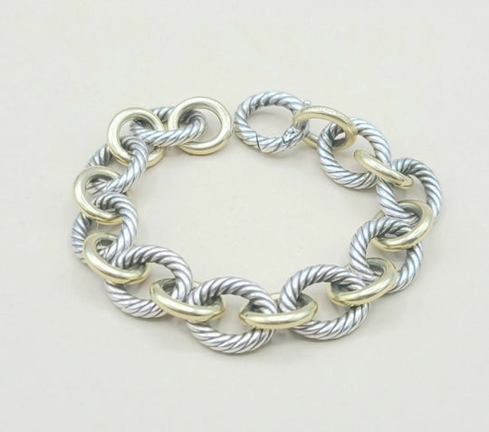 David Yurman Large Oval Link Bracelet – Gold